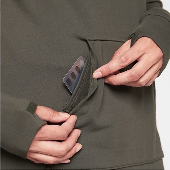 Athleta Surrey Hills Hoodie Sweatshirt Dress with Kangaroo Pocket. Size Small - Picture 11 of 13